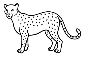Minimalist Cheetah Sketch