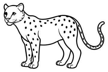 Minimalist Cheetah Sketch