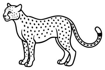 Minimalist Cheetah Sketch