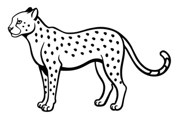 Minimalist Cheetah Sketch
