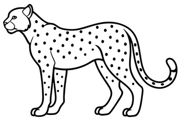 Minimalist Cheetah Sketch