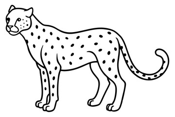 Minimalist Cheetah Sketch