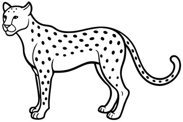 Minimalist Cheetah Sketch