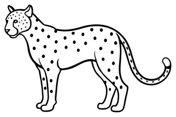Minimalist Cheetah Sketch