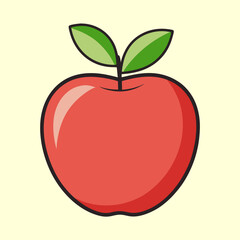 vector illustration of an apple
