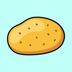 vector illustration of a baked potato