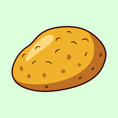 vector illustration of a baked potato