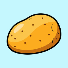 vector illustration of a baked potato