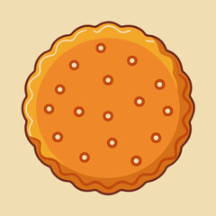 vector illustration of a biscuit