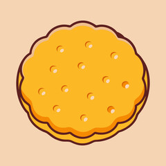 vector illustration of a biscuit