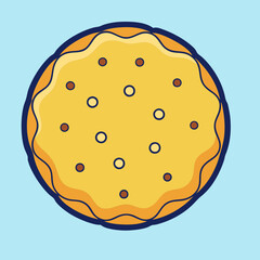 vector illustration of a biscuit
