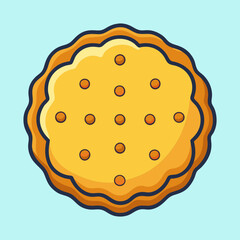 vector illustration of a biscuit