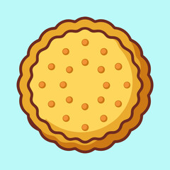 vector illustration of a biscuit