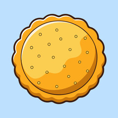 vector illustration of a biscuit