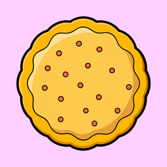 vector illustration of a biscuit