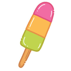 colorful delicious popsicle illustration