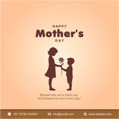 Happy Mothers Day Social Media Post Design for Creative Greetings

