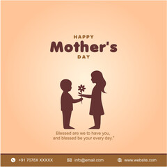 Happy Mothers Day Social Media Post Design for Creative Greetings

