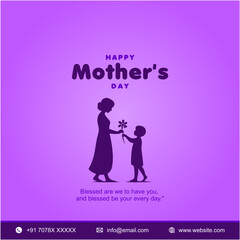 Happy Mothers Day Social Media Post Design for Creative Greetings

