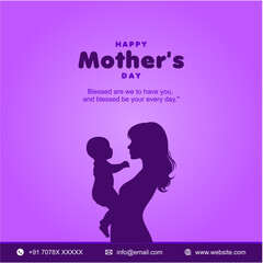 Happy Mothers Day Social Media Post Design for Creative Greetings

