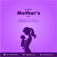 Happy Mothers Day Social Media Post Design for Creative Greetings

