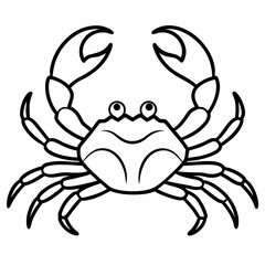 Minimalist Crab Vector