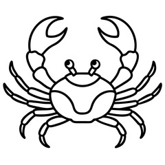 Minimalist Crab Vector
