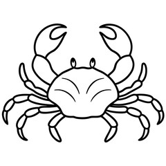 Minimalist Crab Vector