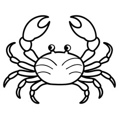 Minimalist Crab Vector