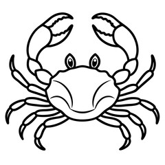 Minimalist Crab Vector