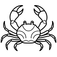 Minimalist Crab Vector