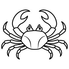 Minimalist Crab Vector