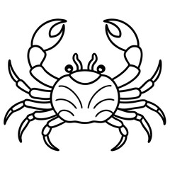 Minimalist Crab Vector
