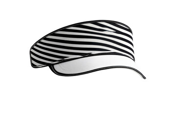Stylish black and white striped visor cap a chic accessory for sunny days The perfect blend of fashion and function this cap offers stylish on transparent background