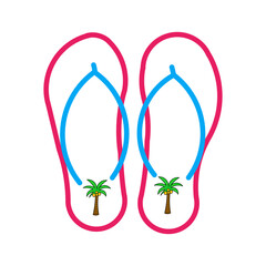 flip flops on the beach