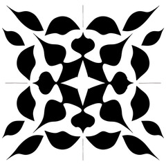 A collection of black leaf silhouettes of various shapes, including oval, heart-shaped, and jagged edges, all against a white background