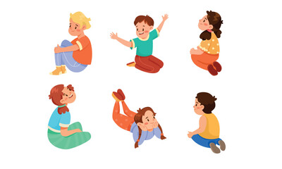 Playful children are happily engaged in a variety of fun activities and creative endeavors