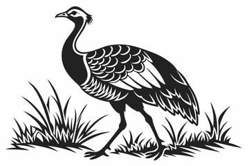 Naklejka premium bustard sihouette black vector