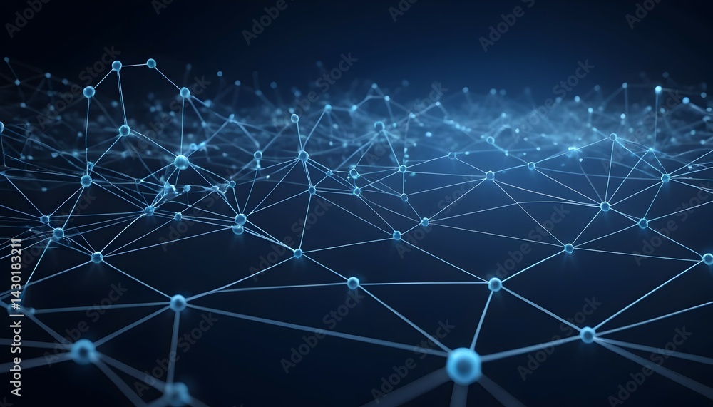 Poster abstract network connecting dots structure digital technology concept background