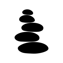 Stone balance yoga icon. yoga, zen, meditation, relaxing or tranquility concept. Vector illustration design.