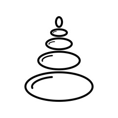 Stone balance yoga line icon. yoga, zen, meditation, relaxing or tranquility concept. Vector illustration design.