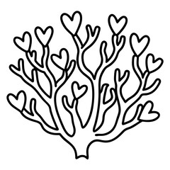 Whimsical Heart and Reef Line Design