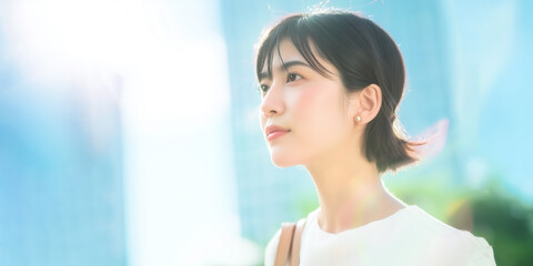 Naklejka premium portrait of a young woman