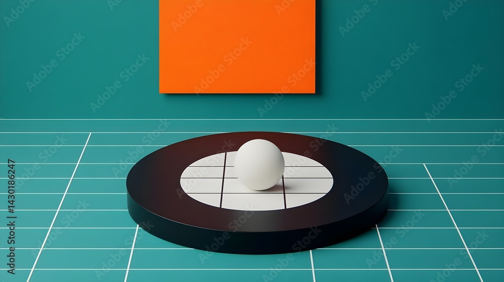 Poster dynamic geometric display studio setting digital art minimalist environment close-up view modern con