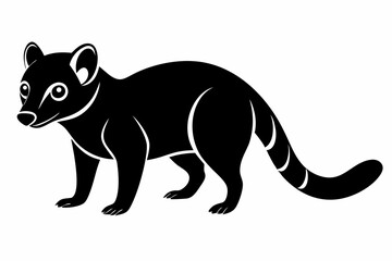civet sihouette black vector