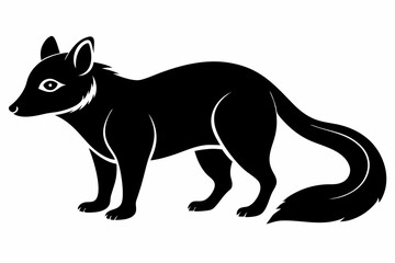 civet sihouette black vector