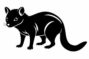 civet sihouette black vector