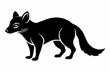 civet sihouette black vector