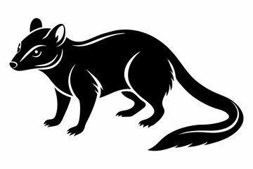 civet sihouette black vector