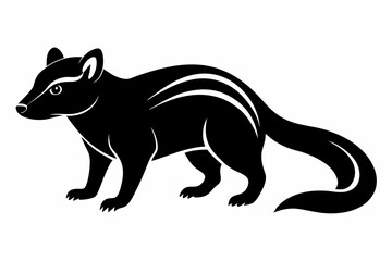 civet sihouette black vector